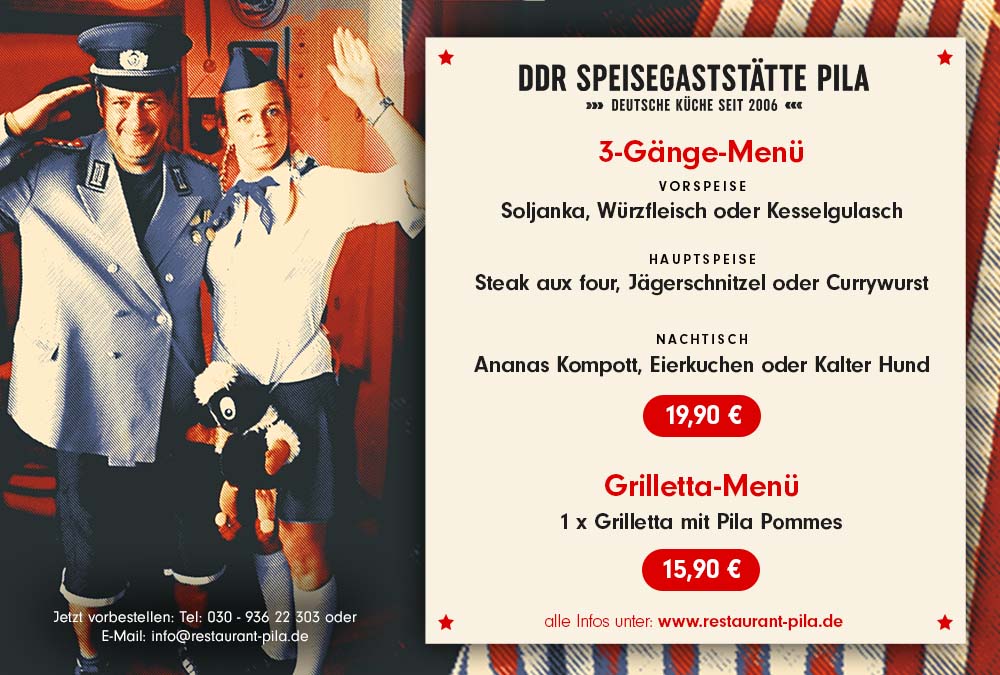 3-Gänge-Menü im PILA